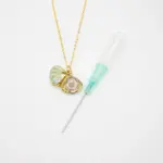 Green Shell Murano Aroma Necklace - Dreamy Lavender | Energy & Healing | Diffuse on the go | 925 Silver