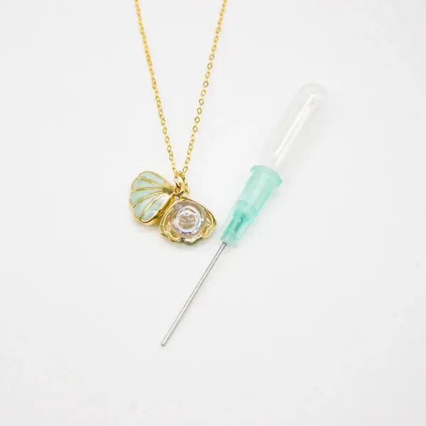 Green Shell Murano Aroma Necklace - Dreamy Lavender | Energy & Healing | Diffuse on the go | 925 Silver