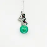 Sterling Silver Butterfly Aroma Necklace - Turquoise | Energy & Healing | Diffuse on the go