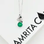 Sterling Silver Butterfly Aroma Necklace - Turquoise | Energy & Healing | Diffuse on the go