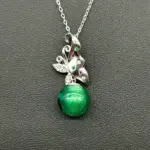 Sterling Silver Butterfly Aroma Necklace - Turquoise | Energy & Healing | Diffuse on the go