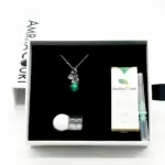 Sterling Silver Butterfly Aroma Necklace - Turquoise | Energy & Healing | Diffuse on the go