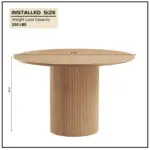 47,24 inch MDF Dining Table for Dining Room Round Dinner Tables Mid-Century Modern Table OAK