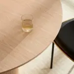 47,24 inch MDF Dining Table for Dining Room Round Dinner Tables Mid-Century Modern Table OAK