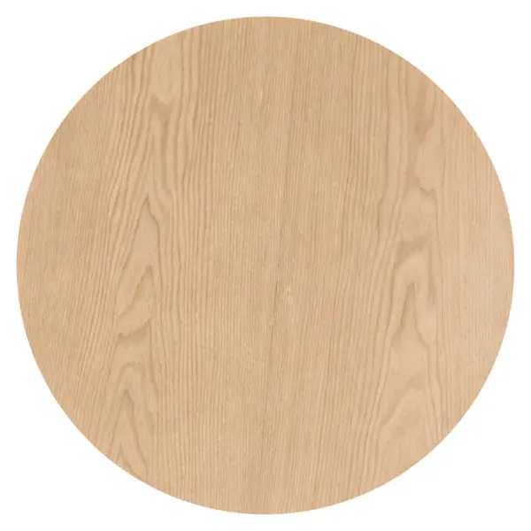17.71 inch Round Fluted Side Table Circle Small Accent Table for Living Room Mid Century Circle Bedside Table for Bedroom Oak