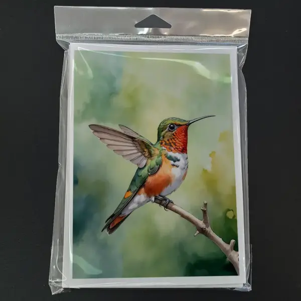 Allens Hummingbird Greeting Cards Pack of 8