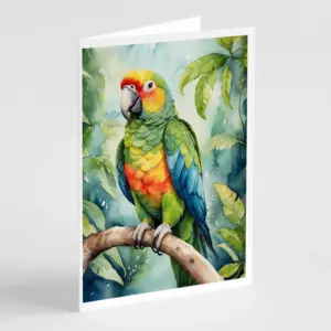 Amazon Parrot Greeting Cards Pack of 8