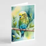 Budgerigar Greeting Cards Pack of 8