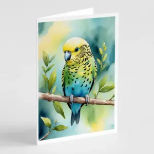 Budgerigar Greeting Cards Pack of 8