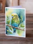 Budgerigar Greeting Cards Pack of 8