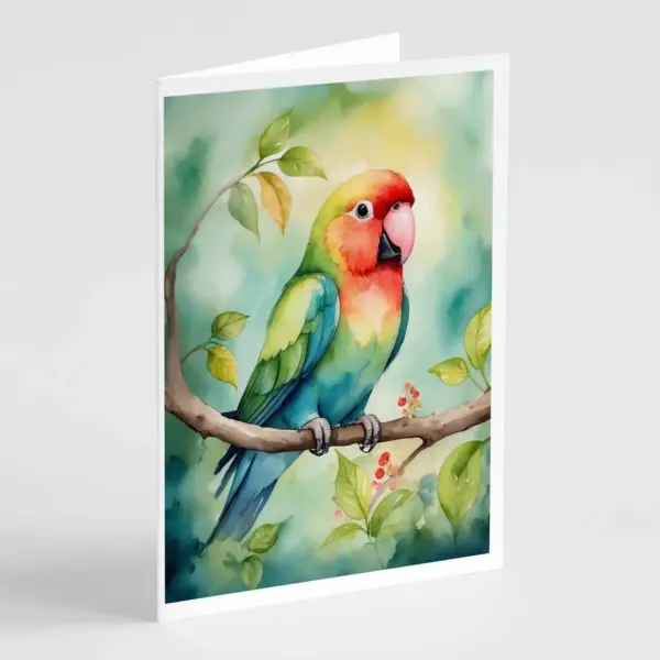 Lovebird Greeting Cards Pack of 8