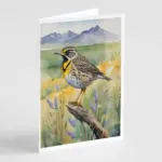 Wyoming Western Meadowlark Greeting Cards Pack of 8