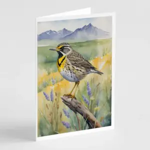 Wyoming Western Meadowlark Greeting Cards Pack of 8