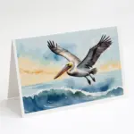 Pelican Soaring Greeting Cards Pack of 8
