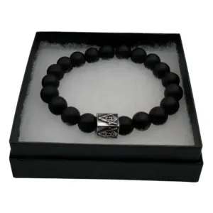 MEN'S ONYX MASONIC BRACELET