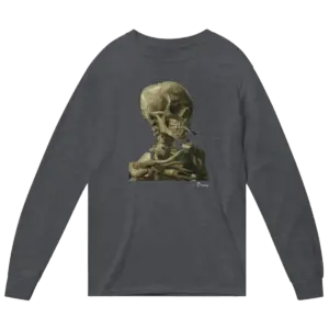 Van Gogh Skull of a Skeleton with Burning Cigarette 1886 Long Sleeve Shirt