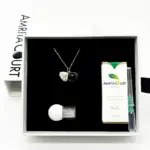 Green Shell Murano Aroma Necklace - Oceanic Depths | Energy & Healing | Diffuse on the go | Sterling Silver Gift