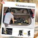 PawHut Foldable Pet Stroller for Small and Miniature Dog in Dark Grey