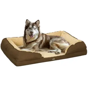 PawHut Calming Dog Bed Pet Mattress with Removable Cover, Anti-Slip Bottom, for Large Dogs, 120L x 80W x 22Hcm in Brown