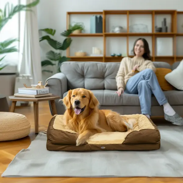 PawHut Calming Dog Bed Pet Mattress with Removable Cover, Anti-Slip Bottom, for Large Dogs, 120L x 80W x 22Hcm in Brown