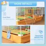 PawHut 5 Tier Hamster Cage Carrier Habitat with Exercise Wheels, Tunnel in Orange