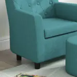 AIYAPLAY 2PCs Kids Sofa Set with Footrest, for Playroom, Bedroom in Blue