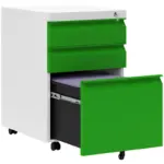 Green Metal Filing Cabinet with 3 Drawers, Anti-tilt Design for Letter, A4, Legal Size by Vinsetto