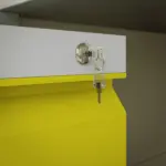 Vinsetto 3 Drawer Filing Cabinet, Mobile Metal File Cabinet with Anti-tilt Design for Letter, A4, Legal Size, Yellow