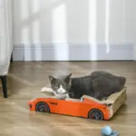 2 in 1 Cat Scratching Board with Catnip, Car-shaped by PawHut