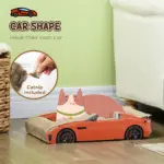 2 in 1 Cat Scratching Board with Catnip, Car-shaped by PawHut