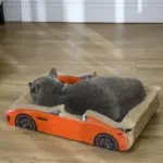 2 in 1 Cat Scratching Board with Catnip, Car-shaped by PawHut