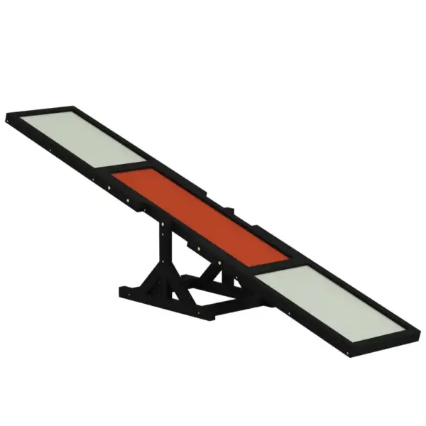 Wooden Pet Seesaw for Big Dogs, Dog Agility Equipment with Anti-Slip Surface in Black by PawHut