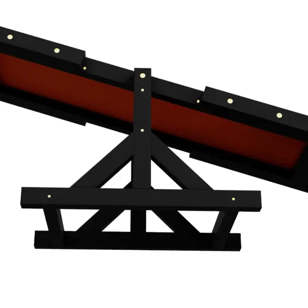 Wooden Pet Seesaw for Big Dogs, Dog Agility Equipment with Anti-Slip Surface in Black by PawHut