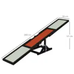 Wooden Pet Seesaw for Big Dogs, Dog Agility Equipment with Anti-Slip Surface in Black by PawHut