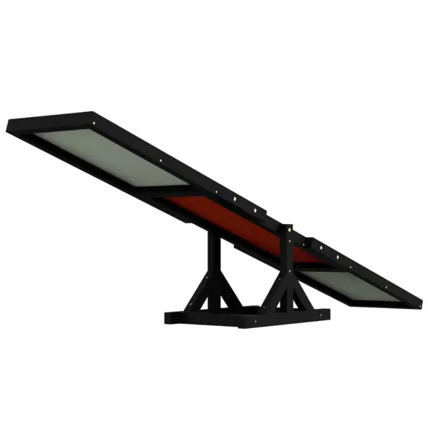 Wooden Pet Seesaw for Big Dogs, Dog Agility Equipment with Anti-Slip Surface in Black by PawHut