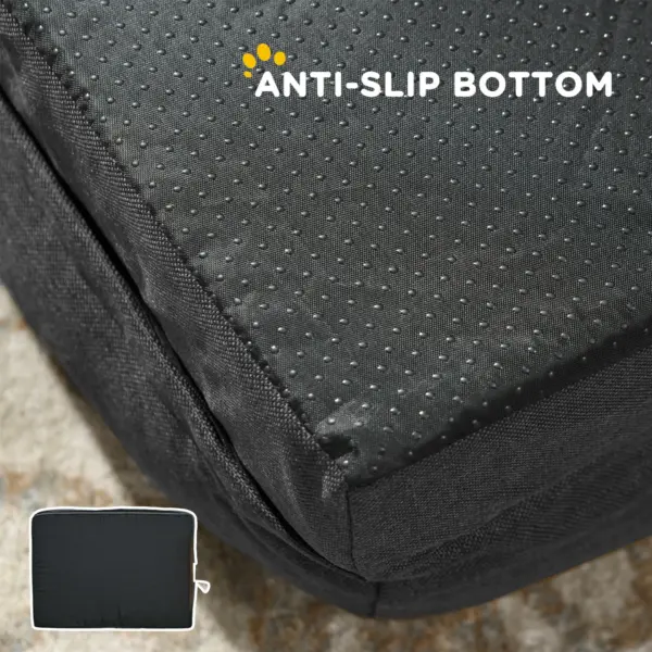 PawHut Calming Dog Bed Pet Mattress with Removable Cover, Anti-Slip Bottom, for Small Dogs, 70L x 50W x 18Hcm in Charcoal Grey