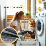 PawHut Calming Dog Bed Pet Mattress with Removable Cover, Anti-Slip Bottom, for Small Dogs, 70L x 50W x 18Hcm in Charcoal Grey