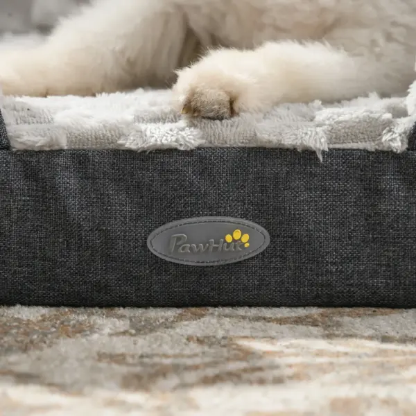 PawHut Calming Dog Bed Pet Mattress with Removable Cover, Anti-Slip Bottom, for Small Dogs, 70L x 50W x 18Hcm in Charcoal Grey