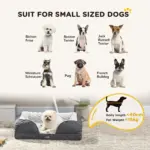 PawHut Calming Dog Bed Pet Mattress with Removable Cover, Anti-Slip Bottom, for Small Dogs, 70L x 50W x 18Hcm in Charcoal Grey