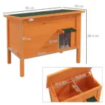 Feral Cat House, Wooden Insulated with Removable Floor, Water-Resistant Openable Roof - Orange | PawHut