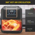 1700W 6.5L Air Fryer, Air Fryer Oven with Digital Display, Adjustable Temperature, Timer & Nonstick Basket for Oil | HOMCOM