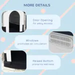 Plastic Dog Kennel with Windows, for Garden Patio, Miniature Dogs, 64.5 x 57 x 66cm - Grey | PawHut