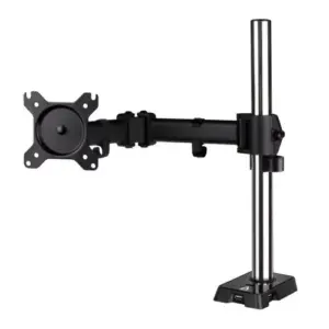 Arctic Z1 Gen 3 Single Monitor Arm with 4-Port USB 2.0 Hub, up to 43" Monitors / 49" Ultrawide, 180 Swivel, 360 Rotation