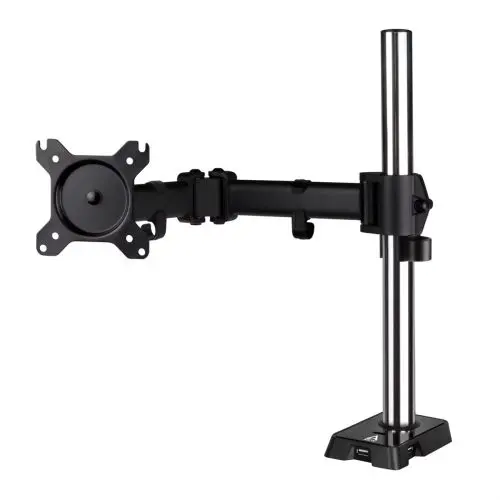 Arctic Z1 Gen 3 Single Monitor Arm with 4-Port USB 2.0 Hub, up to 43" Monitors / 49" Ultrawide, 180 Swivel, 360 Rotation