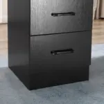 120cm Computer Desk with Storage Shelves Drawers, Writing Table Study Workstation for Home Office, Black by HOMCOM