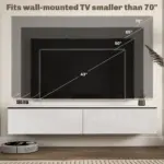 160cm High Gloss Floating TV Unit Stand for TVs up to 70", Wall Mounted TV Cabinet with Storage Cupboards in White by HOMCOM
