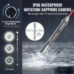 VEVOR Sewer Camera, 328 ft/100m, Self-Leveling Drain Camera with 10.1" Touchscreen, 512Hz Transmitter & Distance Counter, IP67 Snake Plumbing Camera with Lights-12 LED, 32GB Card for Duct Pipe