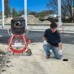 VEVOR Sewer Camera, 328 ft/100m, Self-Leveling Drain Camera with 10.1" Touchscreen, 512Hz Transmitter & Distance Counter, IP67 Snake Plumbing Camera with Lights-12 LED, 32GB Card for Duct Pipe