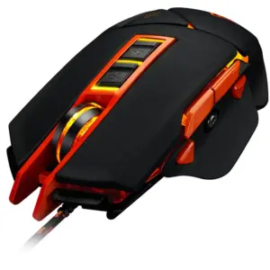 Canyon Wired 9 Button USB LED Gaming Mouse With Adjustable DPI - Black / Orange - CND-SGM6N