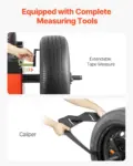 VEVOR Tire Changer Machine, 18" Spindle, Durable Tire Balancer with 4 Size of Conic & 45# Steel, Reinforced Tire Balancer with Complete Measuring Tools & Multi-Compartment, Fit for 1.5"-18" Wide Tire